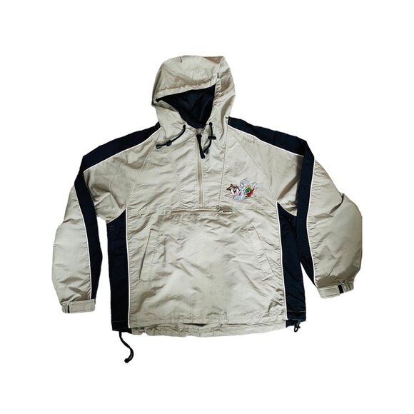 Vintage Warner Bros. Studio Small Pull Over hooded Jacket Bugs, Martian, Taz 199 - Picture 5 of 9